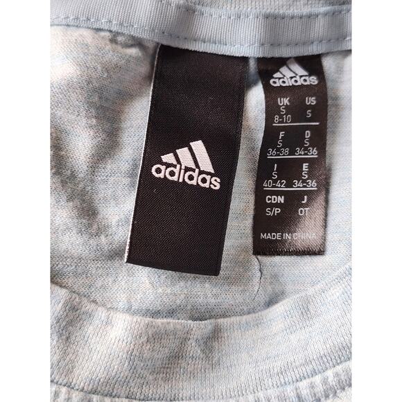 Adidas Women's Loose Fit Sleeveless Tank Top Light Blue Size Small Workout A0129 - Picture 4 of 7